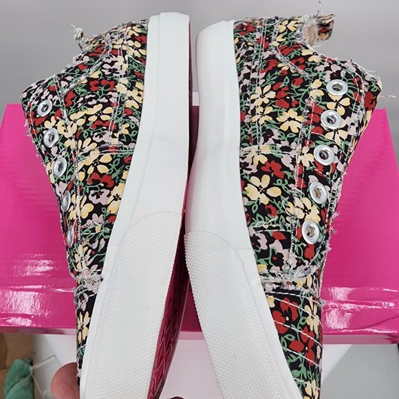 CORKYS Babalu Floral Print Slip On Sneakers Distressed Tennis Shoes 6-11 NWT - Picture 9 of 10